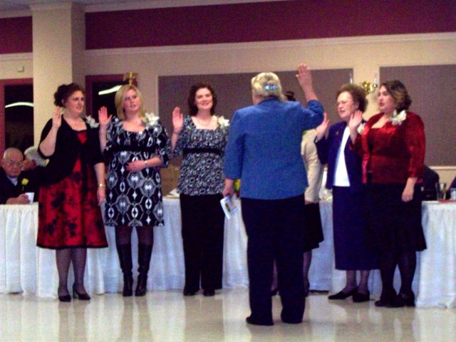 2008 Ladies Auxiliary Officers being sworn in.